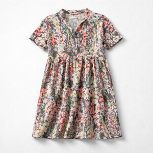 0203 Size Small Beeson River eclectic colored short sleeve dress. Pre-loved.